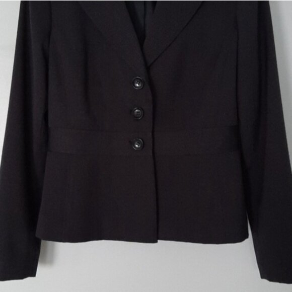 ANN TAYLOR Waist Defined Classic Blazer Suit Jacket Gray Sz 2 - Picture 4 of 8